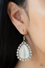 Load image into Gallery viewer, Teardrop Trendsetter White Earring Paparazzi Accessories