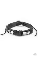 Load image into Gallery viewer, Industrial Interstate Black Leather Bracelet Paparazzi Accessories