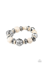 Load image into Gallery viewer, Majestic Masonry White Crackle Stone Bracelet Paparazzi Accessories