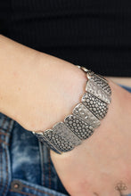 Load image into Gallery viewer, Texture Takedown Silver Bracelet Paparazzi Accessories