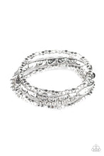 Load image into Gallery viewer, Ancient Heirloom Silver Stretchy Bracelet Paparazzi Accessories