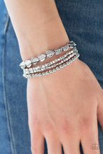 Load image into Gallery viewer, Ancient Heirloom Silver Stretchy Bracelet Paparazzi Accessories