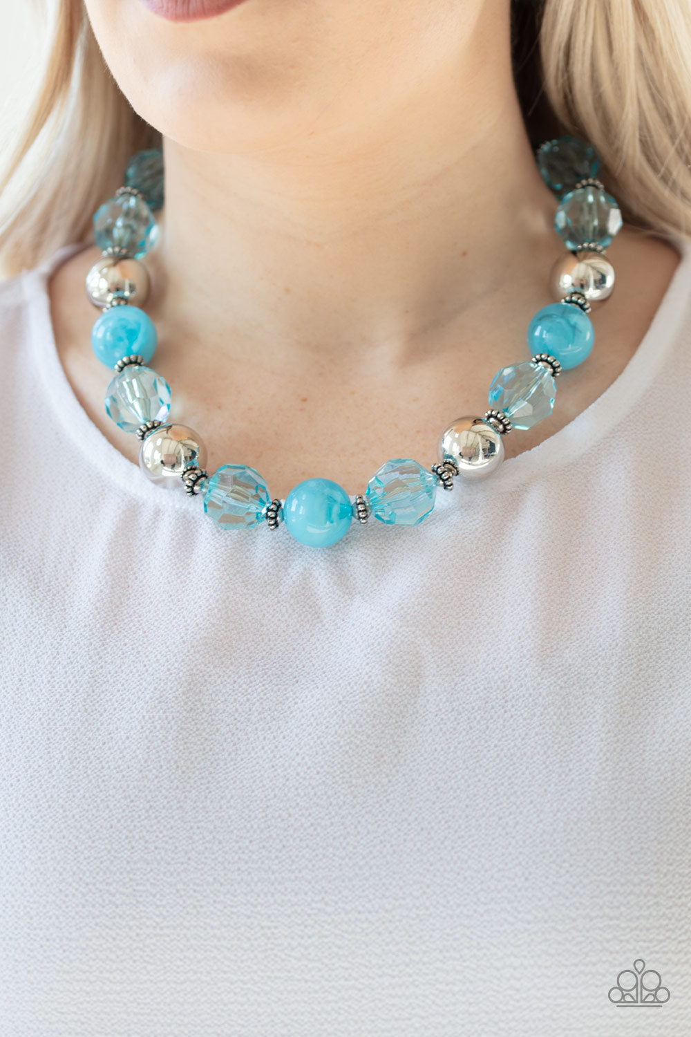 Very Voluminous Blue Necklace Paparazzi Accessories