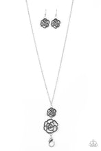 Load image into Gallery viewer, Garden Rose Silver Lanyard Paparazzi Accessories