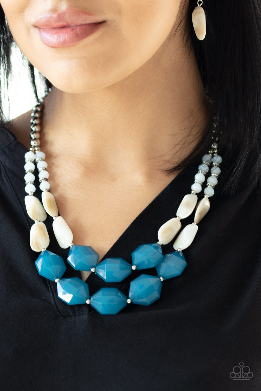 Seacoast Sunset Blue Necklace Paparazzi Accessories