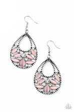 Load image into Gallery viewer, Dewy Dazzle Pink Cat&#39;s Eye Earring Paparazzi Accessories