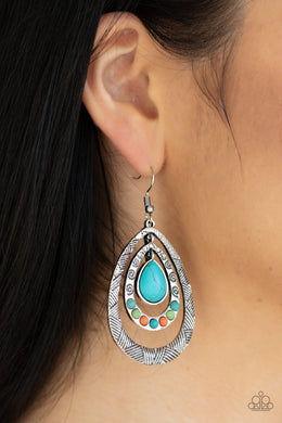 Terra Teardrops - Multi Earrings Paparazzi Accessories