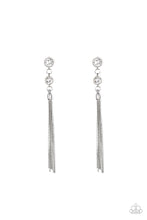 Load image into Gallery viewer, Tassel Twinkle White Earrings Paparazzi Accessories
