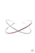 Load image into Gallery viewer, Chicly Crisscrossed Red Cuff Bracelet Paparazzi Accessories