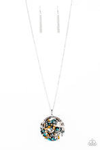 Load image into Gallery viewer, Metro Mosaic Blue Necklace Paparazzi Accessories
