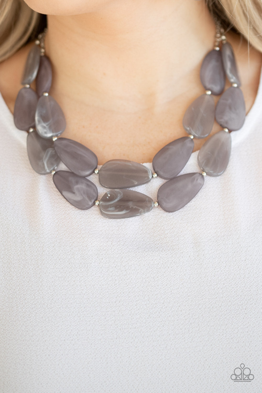 Colorfully Calming Silver Necklace Paparazzi Accessories