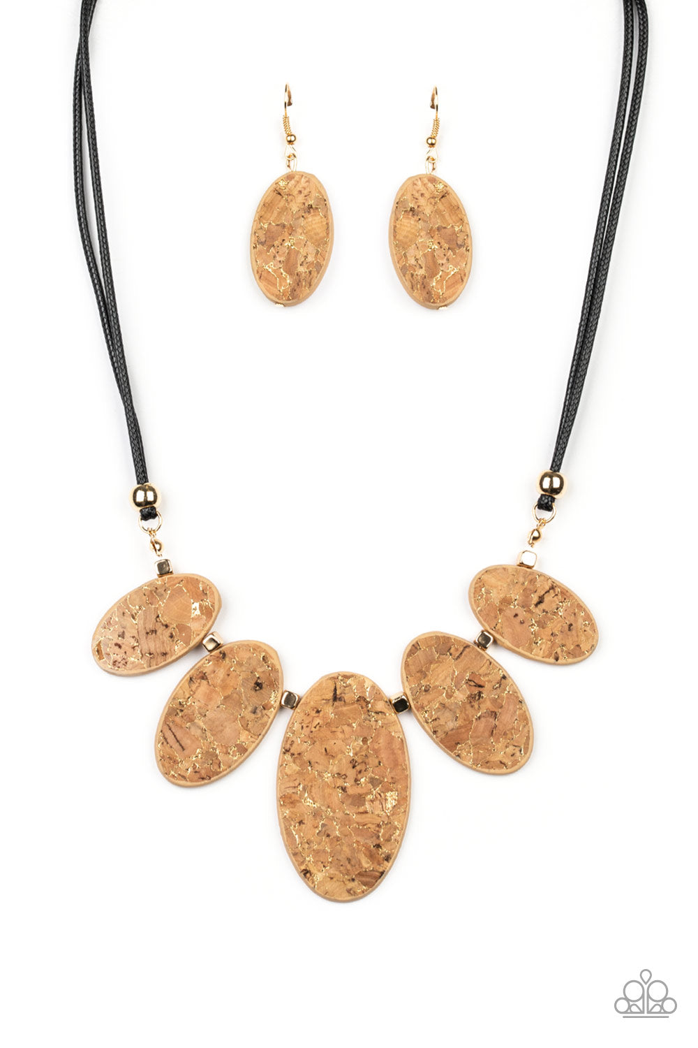 Natures Finest Gold Cork Necklace Paparazzi Accessories
