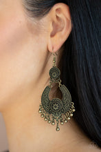 Load image into Gallery viewer, Sunny Chimes Brass Earrings Paparazzi Accessories