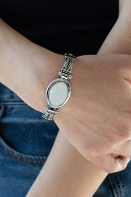 Color Coordinated White Hinge Bracelet Paparazzi Accessories