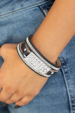 Load image into Gallery viewer, Shockingly Sparkly Blue Leather Urban Bracelet Paparazzi Accessories