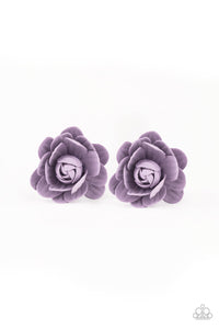 floral,Hair Bow,purple,Beautifully Budding Purple Hair Accessory