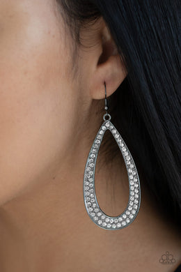 Diamond Distraction Black Earring Paparazzi Accessories
