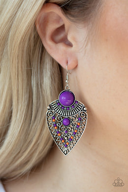 Tribal Territory Purple Earring Paparazzi Accessories