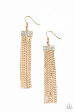 Load image into Gallery viewer, Twinkling Tapestry Gold Earrings Paparazzi Accessories