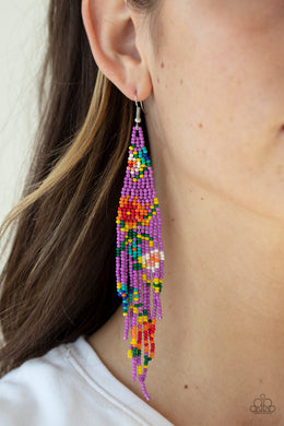Beaded Gardens Purple Seed Bead Earrings Paparazzi Accessories