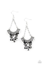 Load image into Gallery viewer, Bling Bouquets Silver Rhinestone Earrings Paparazzi Accessories