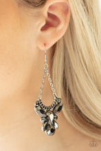 Load image into Gallery viewer, Bling Bouquets Silver Rhinestone Earrings Paparazzi Accessories