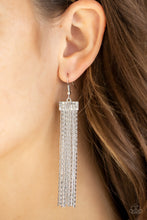Load image into Gallery viewer, Twinkling Tapestry White Earrings Paparazzi Accessories