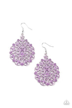 Load image into Gallery viewer, Floral Affair Purple Earring Paparazzi Accessories