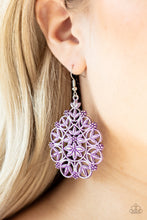 Load image into Gallery viewer, Floral Affair Purple Earring Paparazzi Accessories