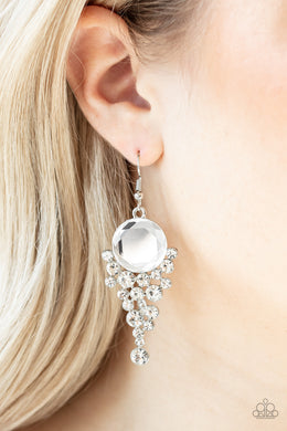 Elegantly Effervescent White Earrings Paparazzi Accessories