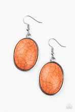 Load image into Gallery viewer, Serenely Sediment Orange Stone Earring Paparazzi Accessories