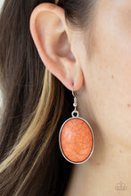 Load image into Gallery viewer, Serenely Sediment Orange Stone Earring Paparazzi Accessories