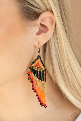 Rainbow Winds Black Seed Bead Earrings Paparazzi Accessories