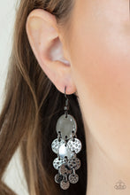 Load image into Gallery viewer, Do Chime In Black Gunmetal Earrings Paparazzi Accessories