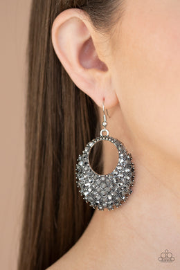 Fierce Flash Silver Earrings Paparazzi Accessories