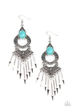 Load image into Gallery viewer, Southern Spearhead - Blue Stone Earrings Paparazzi Accessories