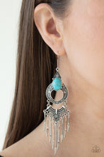 Load image into Gallery viewer, Southern Spearhead - Blue Stone Earrings Paparazzi Accessories