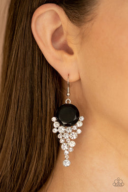 Elegantly Effervescent Black Earring Paparazzi Accessories