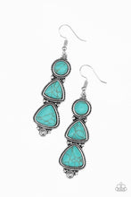 Load image into Gallery viewer, New Frontier Blue Stone Earring Paparazzi Accessories