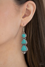 Load image into Gallery viewer, New Frontier Blue Stone Earring Paparazzi Accessories