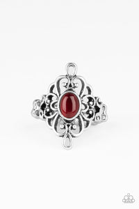 cat's eye,Dainty Back,Skinny Back,Wide Back,DEW Your Thing - Red Cat's Eye Ring