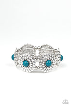 Load image into Gallery viewer, Bountiful Blossoms Blue Stretchy Bracelet Paparazzi Accessories