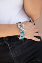 Load image into Gallery viewer, Bountiful Blossoms Blue Stretchy Bracelet Paparazzi Accessories
