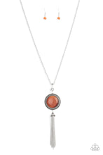 Load image into Gallery viewer, Serene Serendipity Orange Cat&#39;s Eye Necklace Paparazzi Accessories