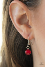 Load image into Gallery viewer, Serene Serendipity Red Cat&#39;s Eye Necklace Paparazzi Accessories