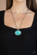 Load image into Gallery viewer, Sedimentary Colors Blue Stone Necklace Paparazzi Accessories