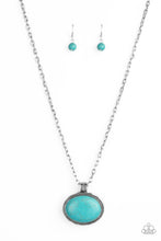 Load image into Gallery viewer, Sedimentary Colors Blue Stone Necklace Paparazzi Accessories