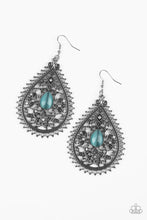 Load image into Gallery viewer, Eden Glow Blue Earrings Paparazzi Accessories