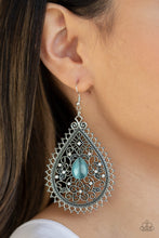 Load image into Gallery viewer, Eden Glow Blue Earrings Paparazzi Accessories