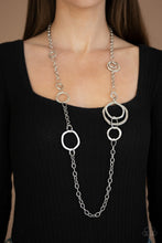 Load image into Gallery viewer, Amped Up Metallics Silver Necklace Paparazzi Accessories